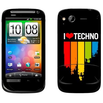   «I love techno»   HTC Desire S