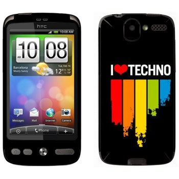   «I love techno»   HTC Desire