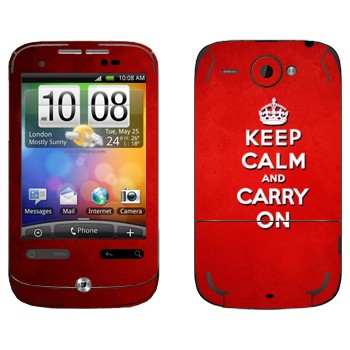   «Keep calm and carry on - »   HTC Wildfire