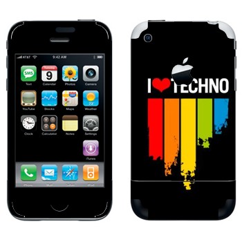   «I love techno»   Apple iPhone 2G