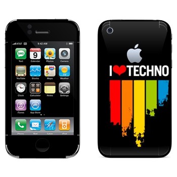   «I love techno»   Apple iPhone 3G