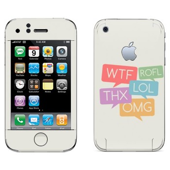   «WTF, ROFL, THX, LOL, OMG»   Apple iPhone 3G