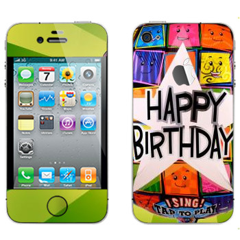   «  Happy birthday»   Apple iPhone 4