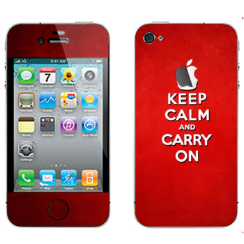  «Keep calm and carry on - »   Apple iPhone 4