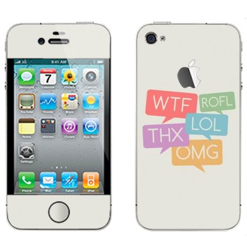   «WTF, ROFL, THX, LOL, OMG»   Apple iPhone 4