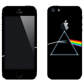 Виниловая наклейка «Свет сквозь призму» на телефон Apple iPhone 5