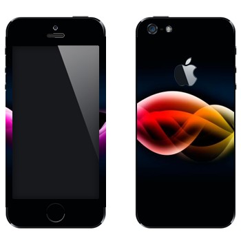 Виниловая наклейка «Волны цвета» на телефон Apple iPhone 5