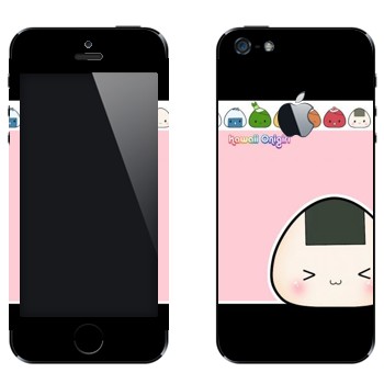 Виниловая наклейка «Kawaii Onigirl» на телефон Apple iPhone 5