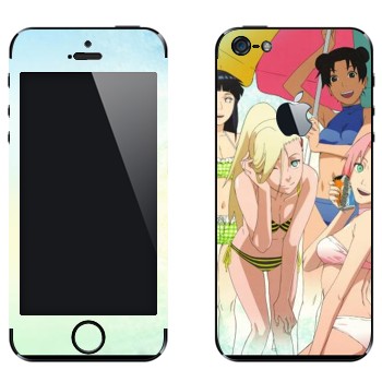 Виниловая наклейка «Девушки - Наруто» на телефон Apple iPhone 5