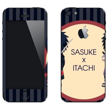 Виниловая наклейка «Саске и Итачи - Наруто» на телефон Apple iPhone 5