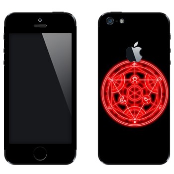 Виниловая наклейка «Стальной алхимик логотип» на телефон Apple iPhone 5