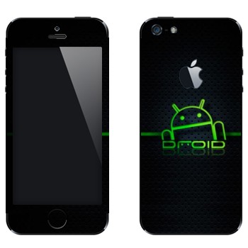 Виниловая наклейка «Дроид Android» на телефон Apple iPhone 5