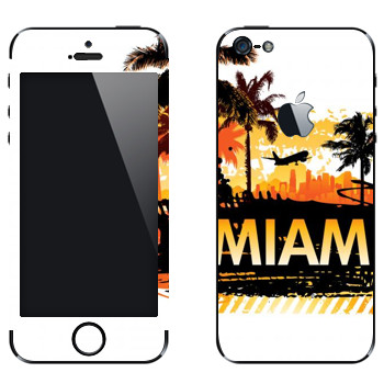 Виниловая наклейка «Горячие Майами» на телефон Apple iPhone 5