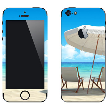 Виниловая наклейка «На пляже Майами» на телефон Apple iPhone 5