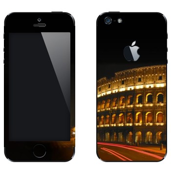 Виниловая наклейка «Римский Колизей ночью» на телефон Apple iPhone 5