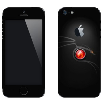 Виниловая наклейка «Дракон стильно» на телефон Apple iPhone 5