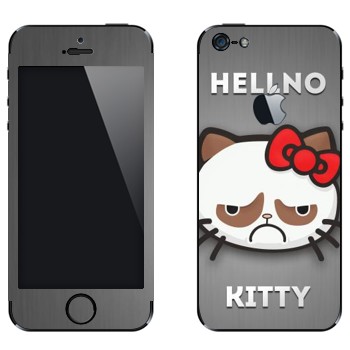 Виниловая наклейка «Hellno Kitty» на телефон Apple iPhone 5