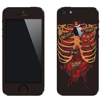 Виниловая наклейка «Грудь мертвеца» на телефон Apple iPhone 5