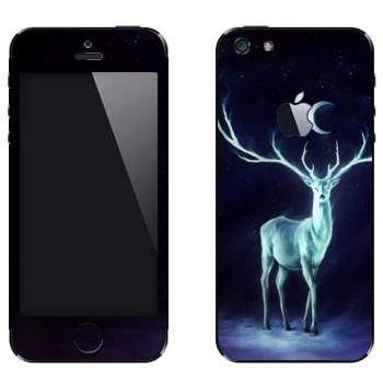 Виниловая наклейка «Северный олень» на телефон Apple iPhone 5