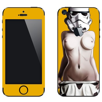Виниловая наклейка «Девушка звездный пехотинец НЮ» на телефон Apple iPhone 5