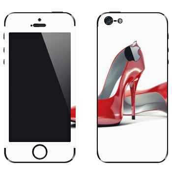 Виниловая наклейка «Красные туфли» на телефон Apple iPhone 5