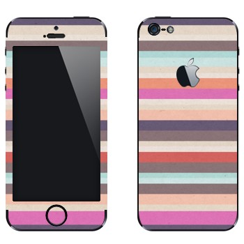 Виниловая наклейка «Милые разноцветные полоски» на телефон Apple iPhone 5