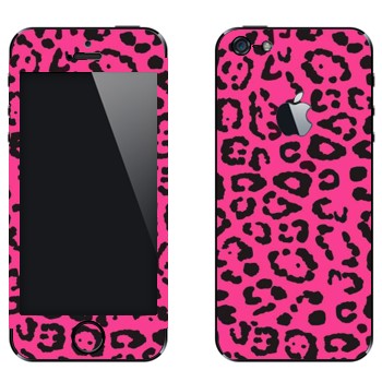 Виниловая наклейка «Шкура розового леопарда» на телефон Apple iPhone 5