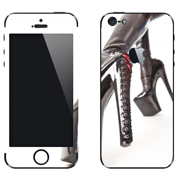 Виниловая наклейка «Туфли высокий каблук со шнуровкой» на телефон Apple iPhone 5
