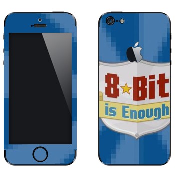 Виниловая наклейка «8 бит достаточно» на телефон Apple iPhone 5