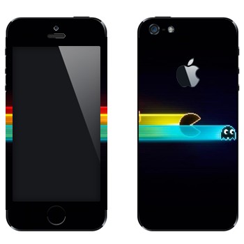 Виниловая наклейка «Pacman ускорение» на телефон Apple iPhone 5