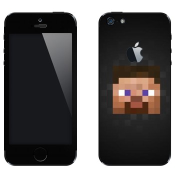 Виниловая наклейка «Майнкрафт парень» на телефон Apple iPhone 5