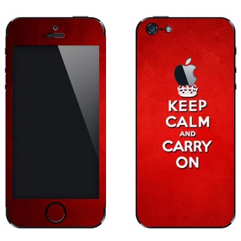   «Keep calm and carry on - »   Apple iPhone 5