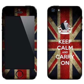   «Keep calm and carry on»   Apple iPhone 5
