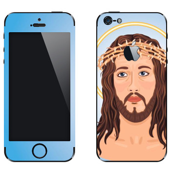 Виниловая наклейка «Jesus head» на телефон Apple iPhone 5