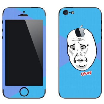 Виниловая наклейка «Okay Guy» на телефон Apple iPhone 5