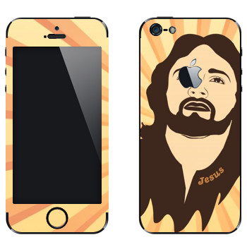 Виниловая наклейка «Голова Иисуса» на телефон Apple iPhone 5