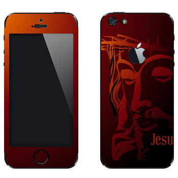 Виниловая наклейка «Иисус» на телефон Apple iPhone 5