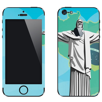 Виниловая наклейка «Статуя Иисуса в Бразилии» на телефон Apple iPhone 5