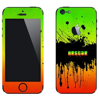 Виниловая наклейка «Reggae» на телефон Apple iPhone 5