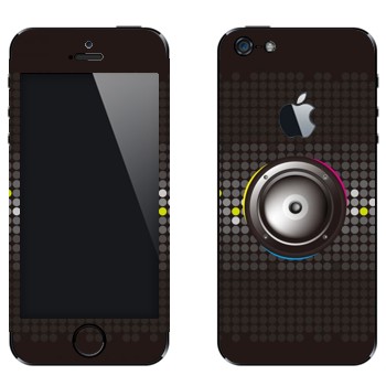 Виниловая наклейка «Серые динамики» на телефон Apple iPhone 5