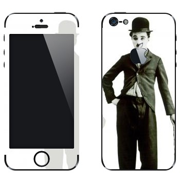 Виниловая наклейка «Чарли Чаплин» на телефон Apple iPhone 5