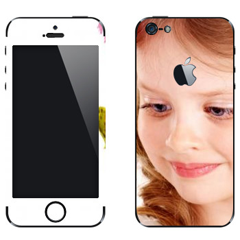Виниловая наклейка «Девочка» на телефон Apple iPhone 5