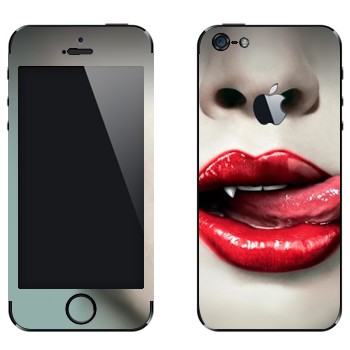 Виниловая наклейка «Девушка - вампир» на телефон Apple iPhone 5