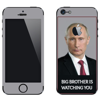 Виниловая наклейка «Путин - Big brother is watching you» на телефон Apple iPhone 5