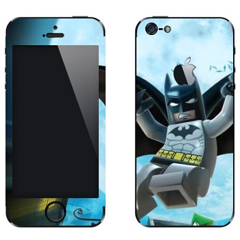 Виниловая наклейка «Бэтмен и Робин - Лего» на телефон Apple iPhone 5