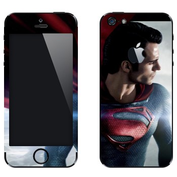 Виниловая наклейка «Человек из стали 3D» на телефон Apple iPhone 5