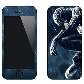 Виниловая наклейка «Человек-паук под дождем» на телефон Apple iPhone 5
