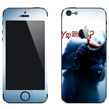 Виниловая наклейка «Джокер : Почему такой серьезный?» на телефон Apple iPhone 5
