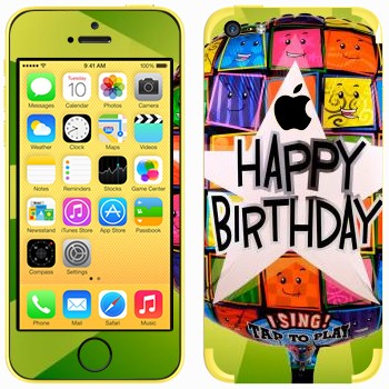   «  Happy birthday»   Apple iPhone 5C