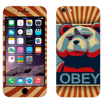Виниловая наклейка «Медведь Тед - OBEY» на телефон Apple iPhone 6 Plus/6S Plus